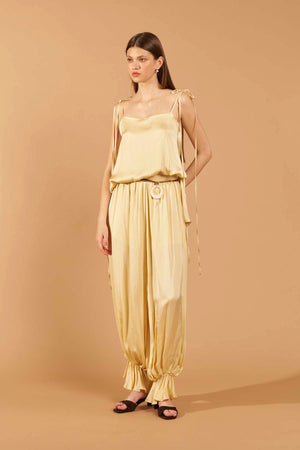 Top Cetim - Amarelo Manteiga