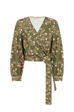 Blusa Envelope Ramos - Oliva