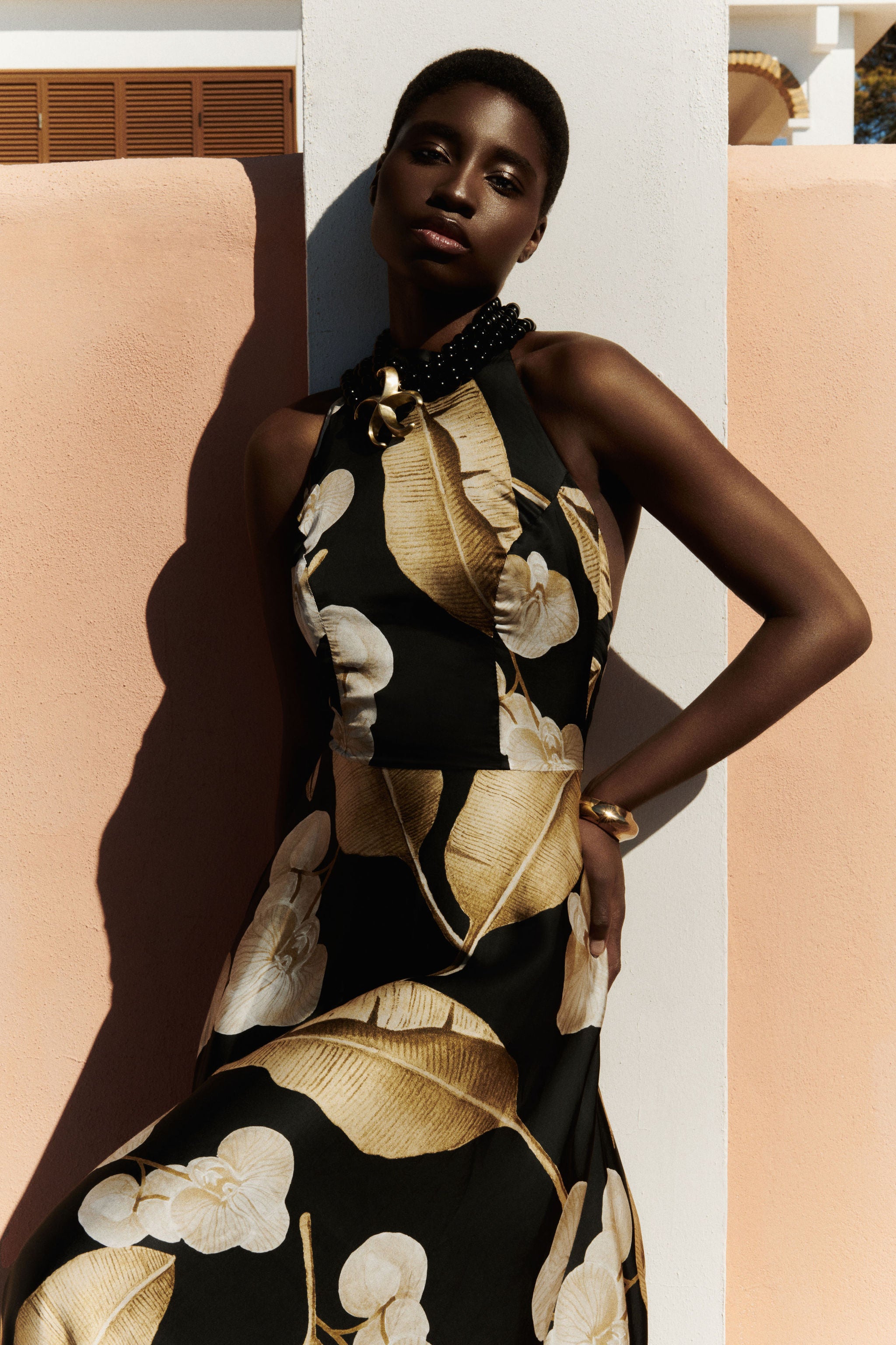 Vestido Longo Bianca Cetim - Preto