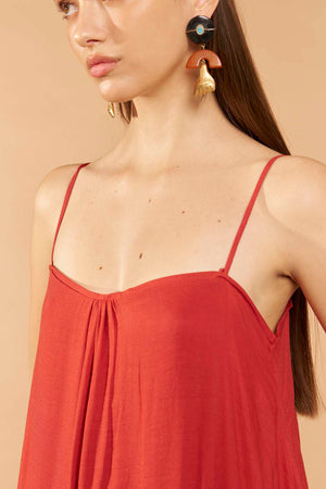 Vestido Dupla Face Maxi - Goiaba/Terracota