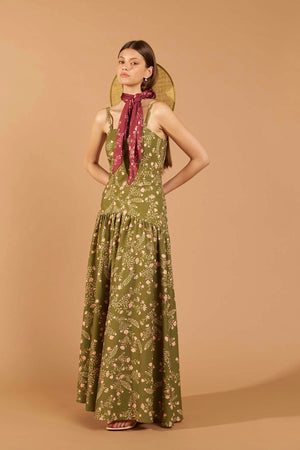 Lenço Seda Ramos 90 - Bordô