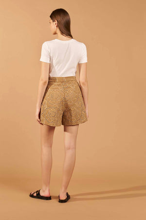 Short Jeans Flores - Camel
