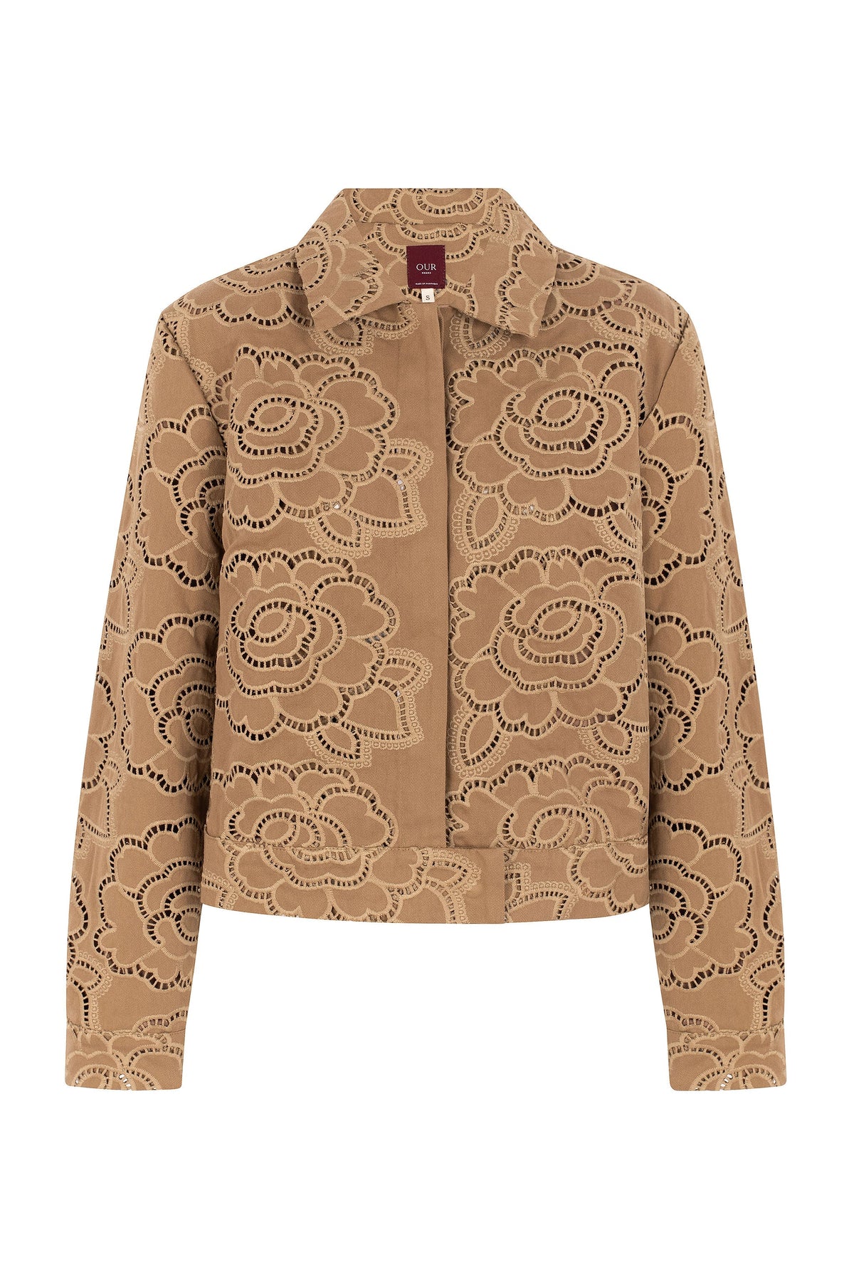 Jaqueta Jeans Bordada - Camel