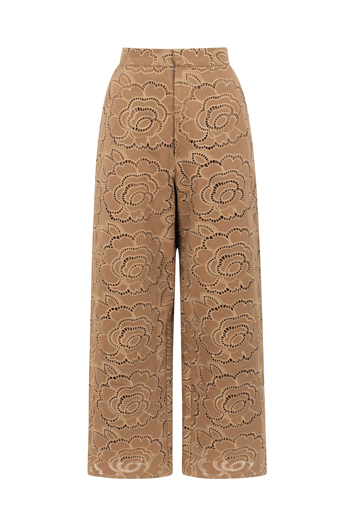 Calça Jeans Flores - Camel