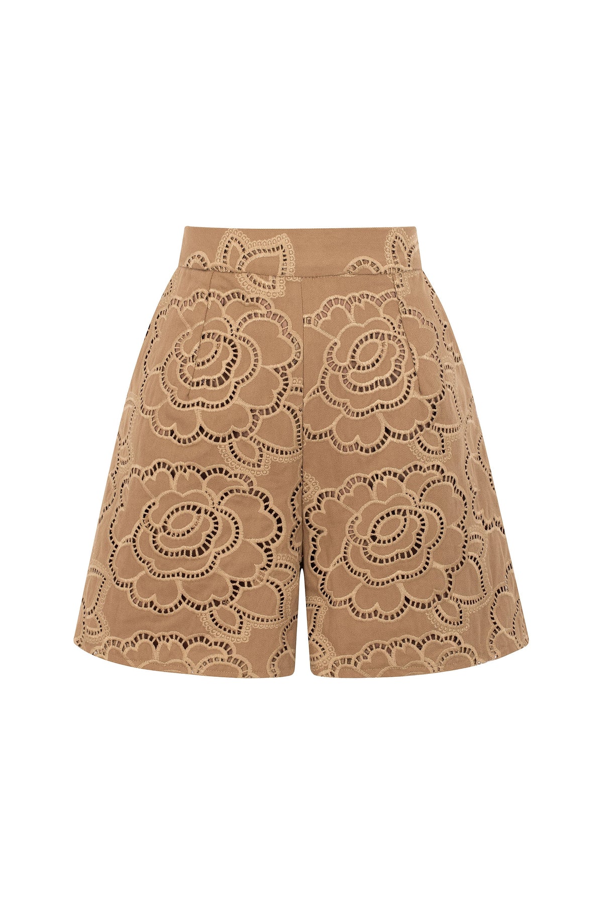 Short Jeans Flores - Camel