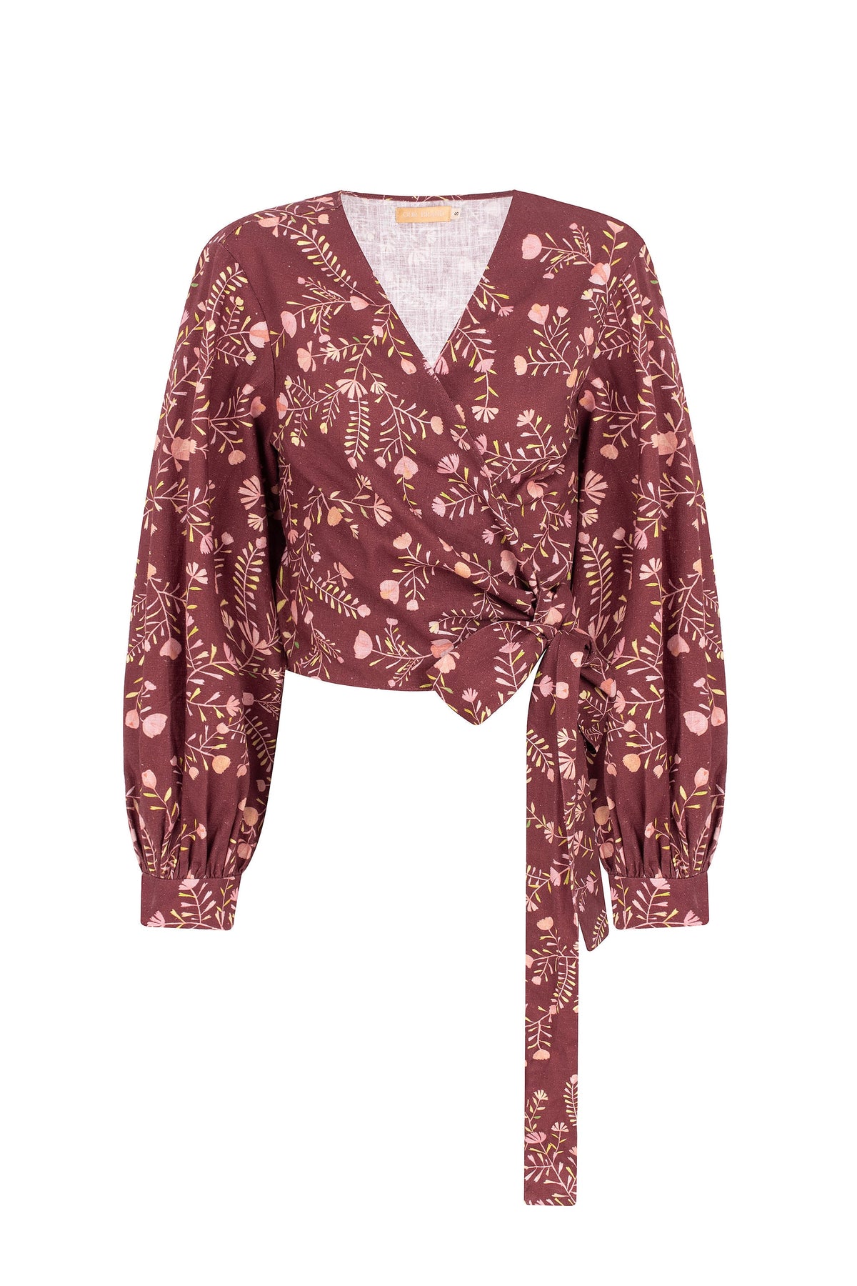 Blusa Envelope Ramos - Bordô