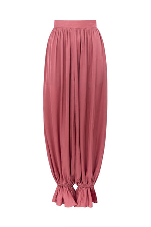 Calça Aladdin Babados - Rosa Blush