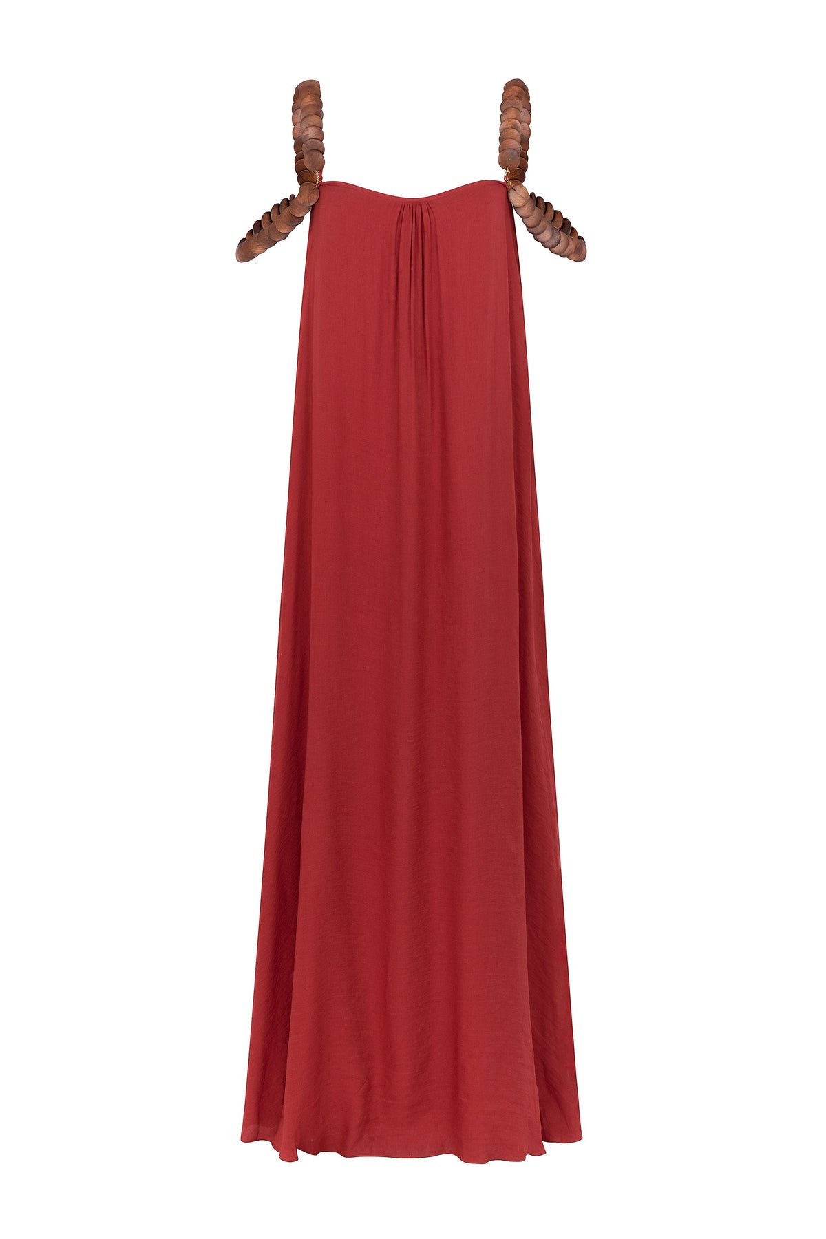 Vestido Dupla Face Maxi - Goiaba/Terracota