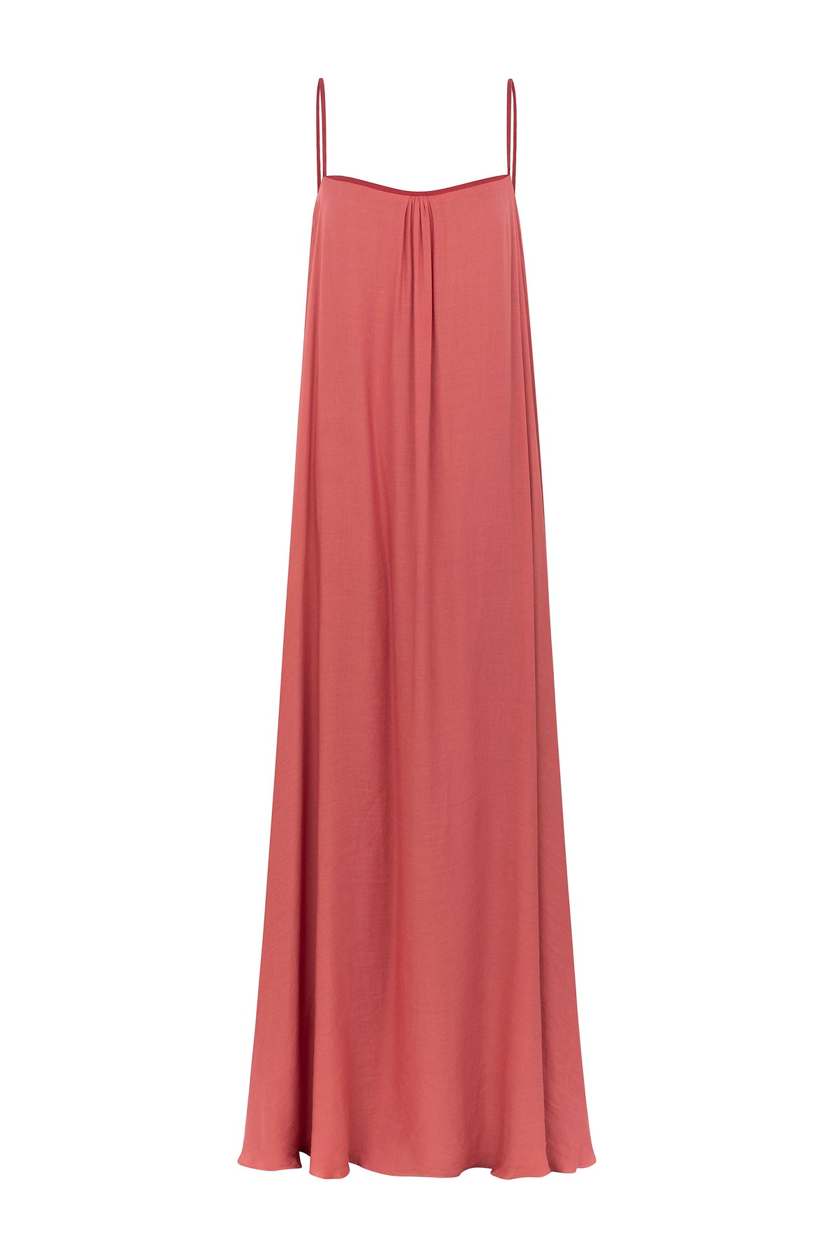 Vestido Dupla Face Maxi - Goiaba/Terracota