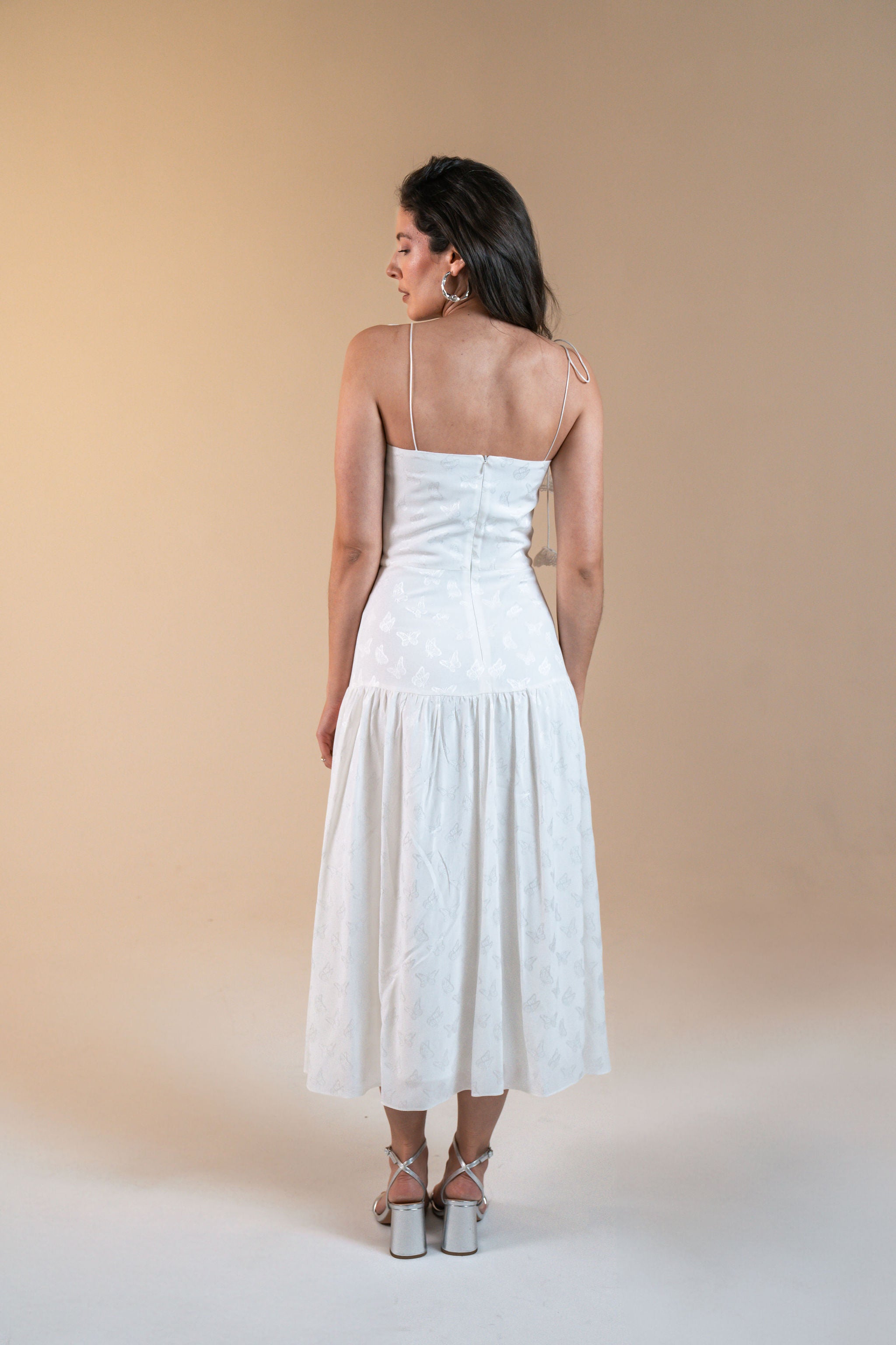 Vestido Midi Borboleta - Branco - Edição Limitada